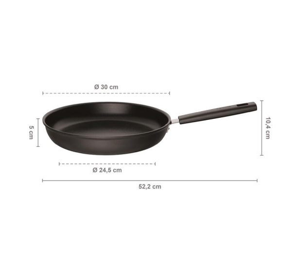 FISKARS Patelnia 30 cm HARD FACE (1052225) - 1379432 - zdjęcie 3